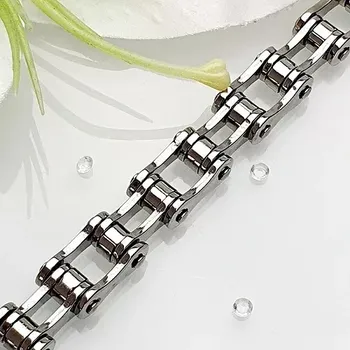 Náramek RB-nakuplevne Pánský náramek stříbrný - ocelový 22.5 cm