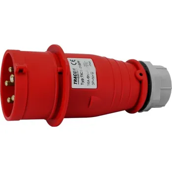 Elektrická zásuvka Tracon TICS-015PF Spojovací průmyslová vidlice s možností změny sledu fází 16A, 400V, 3P+N+E, 6h, IP44 (Tracon TICS-015PF)