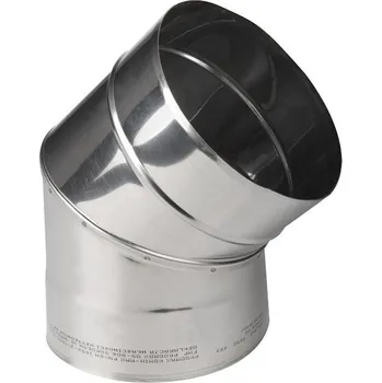 Kouřovod PRODMAX 110 Koleno 45° pevné /0,6mm nerez