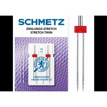 Schmetz strojové dvojjehly Stretch, 2.5/75