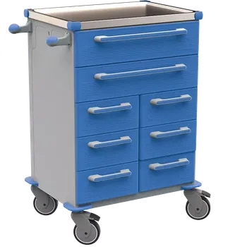 UNIT 263 N vozík zdravotnický, plast ABS, modrá