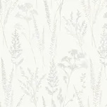 Vliesová tapeta na zeď, bílo-šedá, luční květiny a trávy, UI3201, Finest Selection, Vavex