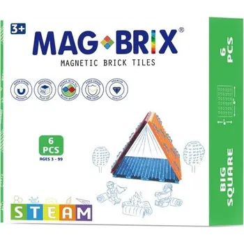 ostatní stavebnice MAGBRIX Velké magnetické čtverce pro Lego (6ks)