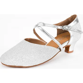 Dámské lodičky Dámské taneční boty Botan BS-5 stříbrná 4 cm Cuban Velikost: 40