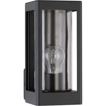 Nástěnné svítidlo NOVALUCE Venkovní nástěnné svítidlo FIGO tmavě šedý hliník a čiré sklo E27 1x12W 220-240V bez žárovky IP54 - NOVA LUCE