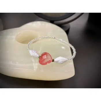 Náramek Top textil Náramek - Cherry quartz