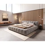 DELIFE Čalouněná postel Cutio 180x200 cm mikrovlákno šedá