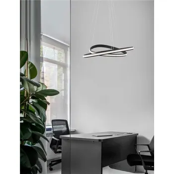 NOVALUCE Závěsné svítidlo ARIES černý hliník a akryl LED 48W 230V 3000K IP20 stmívatelné - NOVA LUCE