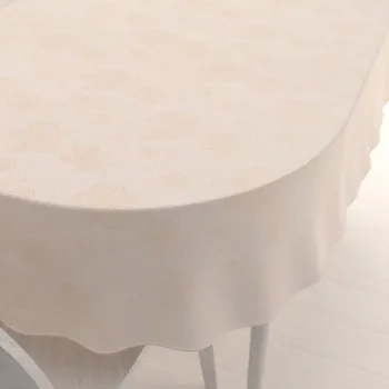 ubrus Teflonový oválný ubrus TF-099 Zlaté květované ornamenty na béžovém 100x140 cm