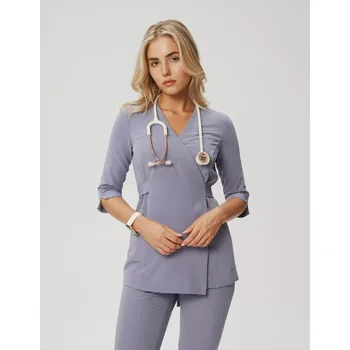 Zdravotnický oděv Zdravotnická halena se zavazováním Rosalie - MILKY LAVENDER 0