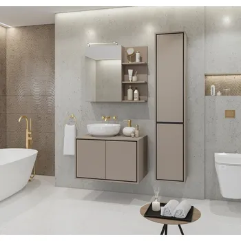 Koupelnový nábytek JERVEL koupelnová sestava 2, congo-černá/congo + vyzvednutí ZDARMA