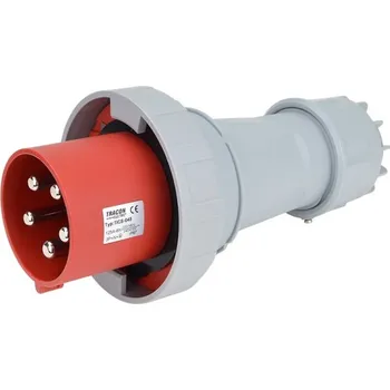 Elektrická zásuvka Tracon TICS-045 Spojovací průmyslová vidlice, s přech.se zvýšeným krytím 125A, 400V, 3P+N+E, 6h, IP67 (Tracon TICS-045)