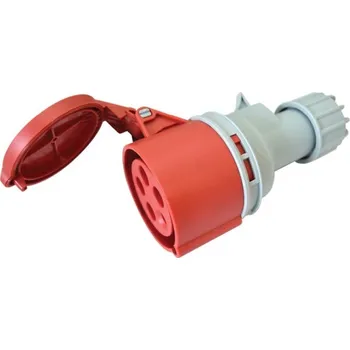 Elektrická zásuvka Tracon TICS-225H Spojovací průmyslová zásuvkas kabelovou přechodkou 32A, 400V, 3P+N+E, 6h, IP44 (Tracon TICS-225H)