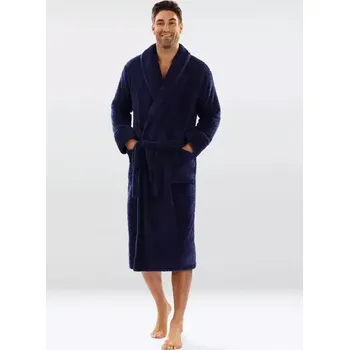 Pánský župan Pánský huňatý župan 130 temně modrý 6XL