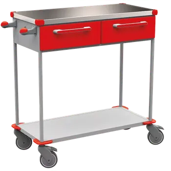 ASSIST 401 vozík zdravotnický, plast ABS, červená