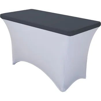 ubrus TENTino Elastická čepice STANDARD na desku skládacího stolu 122x60 cm VÍCE BAREV Barva ubrusu: TMAVĚ ŠEDÁ / ANTRACIT
