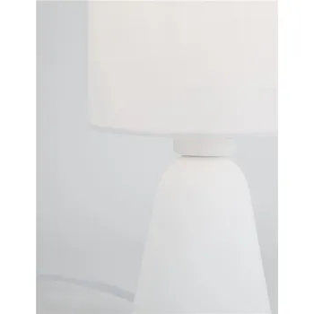 Stojací lampa NOVALUCE Stolní lampa ZERO bílá sádra a bílé stínidlo E14 1x5W 230V IP20 bez žárovky - NOVA LUCE