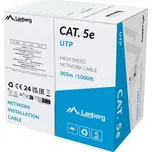 LANBERG kabel LAN UTP kat.5E 305m drát CCA šedý fluke passed
