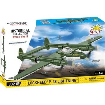 Stavebnice COBI Americký stíhací-bombardovací letoun Lockheed P-38 Lightning COBI 5882 - World War II 1:48
