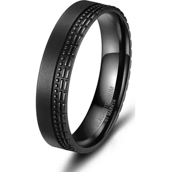 Prsten MARRYA® Snubní prsten BLACK TITANIUM - velikost 67 - BT-10P-67