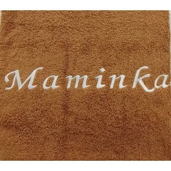 Ručník Ručník s výšivkou Maminka 50x100 (18-oříšková)