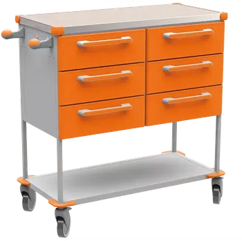 ASSIST 405 vozík zdravotnický, plast ABS, oranžová