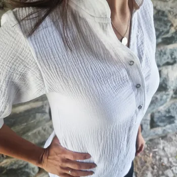 Dámská košile Kulišárny Dámská mušelínová polokošile SNOW Velikost: 34