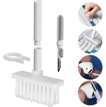 Čistící sada Recenze Sada na čištění sluchátek a klávesnice 5v1 bílá