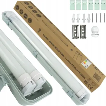 Zářivkové svítidlo Eco Light Hermetické svítidlo 60cm + 2x LED trubice neutrální bílá - SET