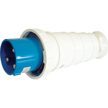 Elektrická zásuvka Tracon TICS-033 Spojovací průmyslová vidlice, s přech.se zvýšeným krytím 63A, 250V, 2P+E, 6h, IP67 (Tracon TICS-033)