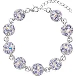 Stříbrný náramek se Swarovski krystaly fialový 33048.3