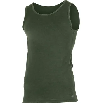 Pánská móda ANTON pánské merino tílko - Zelená 6262 / XXXL / Zelená