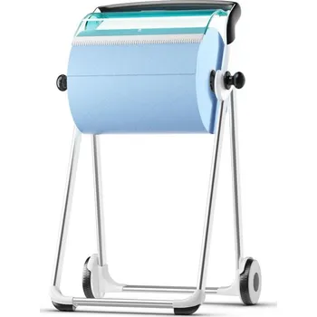 Utěrka Pojízdný stojan na podlahu TORK pro role W1 bílo-tyrkysový