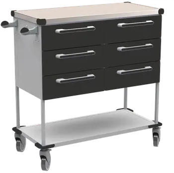 ASSIST 405 vozík zdravotnický, plast ABS, černá