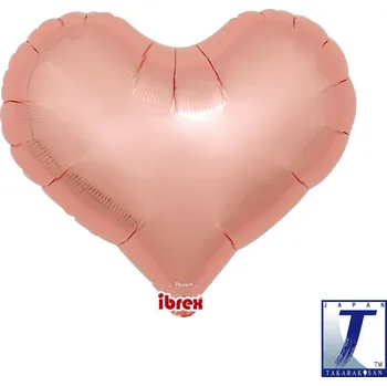 Party dekorace Balónek srdce růžovo zlaté metalické 45 cm t221518