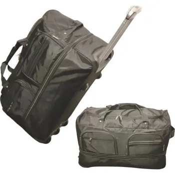 Cestovní taška s kolečky, madlem a možností zvětšení objemu - černá