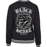 Dámská Mikina BLACK HEART WOLF College Barva: Černá, Velikost: XXL