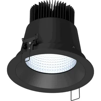 Illuxtron Výkonné zabudované svítidlo ve tvaru kruhu Strada 150 LV-HE Teplota chromatičnosti / Stmívání: 4000 Kelvinů / Nestmívatelné, Barva vnější / barva vnitřní: Černá / Černá, Úhel vyzařování: 65° 85N50372EN02