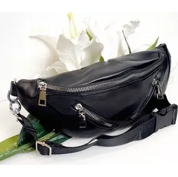 Ledvinka Dámská ledvinka - černá - koženková