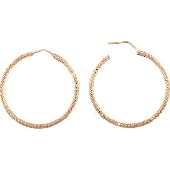 Náušnice Stříbrné pozlacené náušnice kruhy broušené 3,5cm