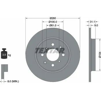 Brzdový kotouč Textar 92234203