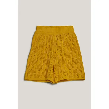 Dámské kraťasy ŠORTKY KARL LAGERFELD MONOGRAM KNIT SHORTS BLAZING YELLOW