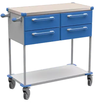 ASSIST 403 vozík zdravotnický, plast ABS, modrá