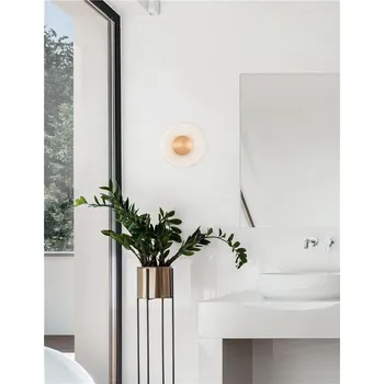 Nástěnné svítidlo NOVALUCE Nástěnné svítidlo ESIL čiré sklo mosazný zlatý hliník LED 8W 230V 3000K IP20 - NOVA LUCE