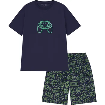 Chlapecké pyžamo Chlapecké pyžamo - Wolf S2562, tmavě modrá Barva: Modrá tmavě, Velikost: 140