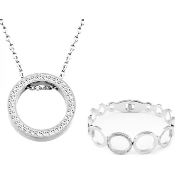 Souprava šperků biju SET 255 Řetízek a náramek s geometrickým motivem