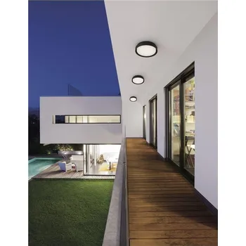 NOVALUCE Venkovní stropní svítidlo OLIVER černý hliník akrylový difuzor LED 20W 3000K 100-240V 92st. IP65 - NOVA LUCE