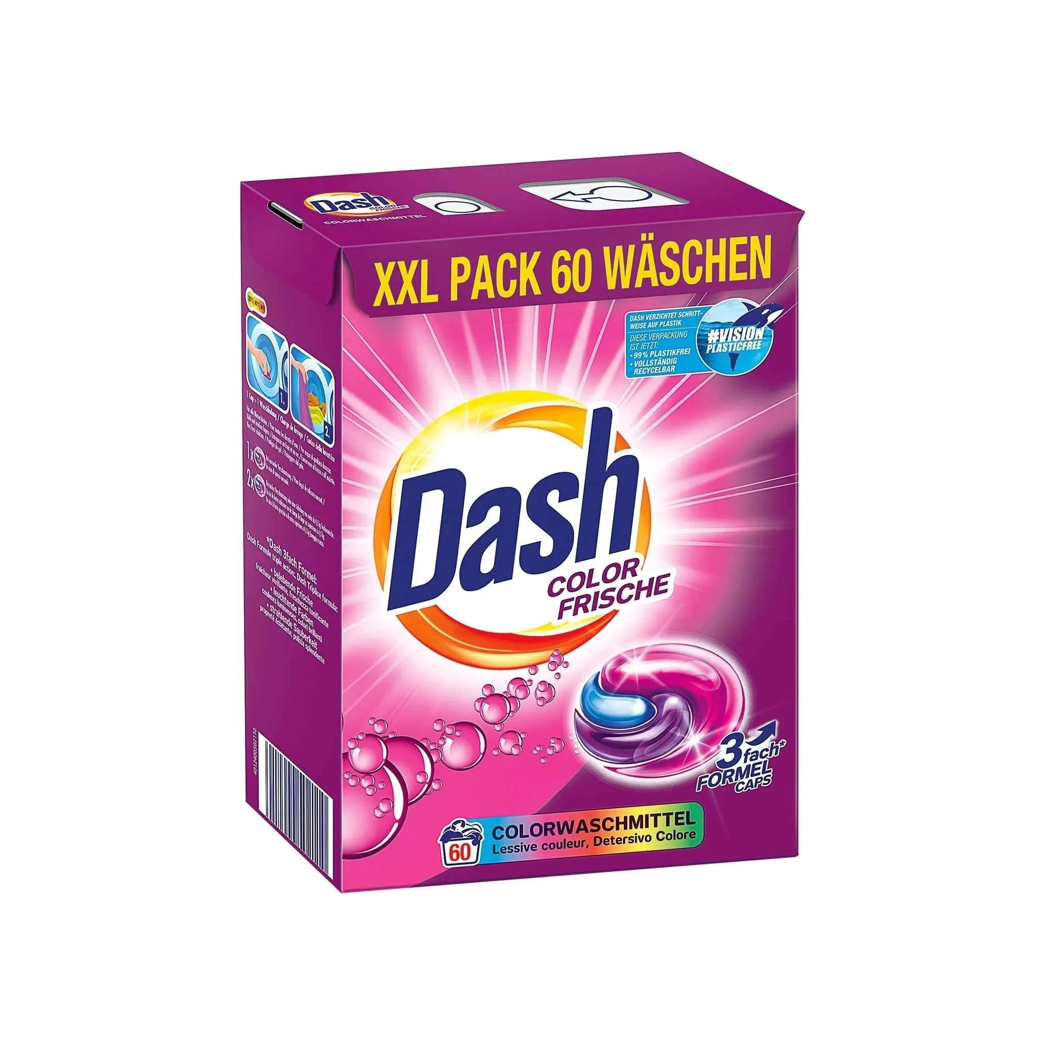 Fotografie 1 - Kapsle na praní Dash Color Frische kapsle na praní 60 ks