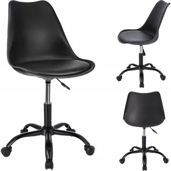 Dětská židle IGER k psacímu stolu - černá s černou základnou