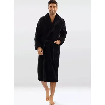 Pánský župan Pánský huňatý župan 130 černý 7XL